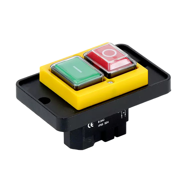 8A لوحة كبيرة صفراء زر التبديل الكهرومغناطيسي