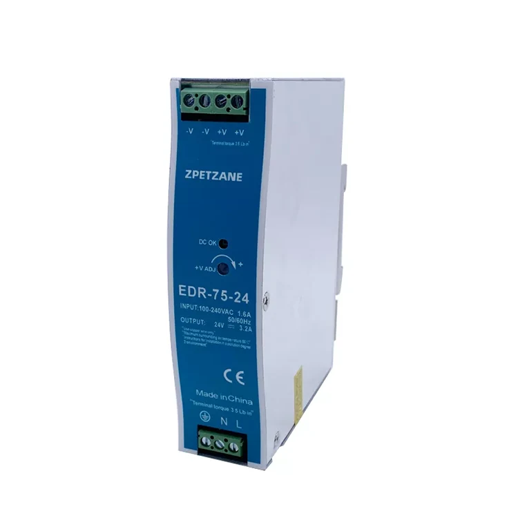 EDR-75W DIN مزود طاقة بمفتاح مثبت على السكك الحديدية