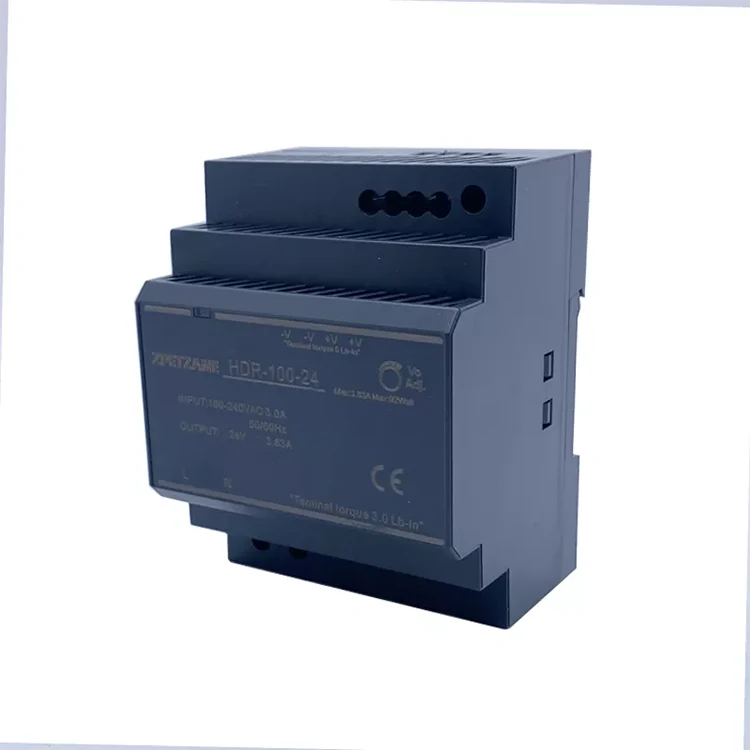 HDR-100W DIN مزود طاقة بمفتاح مثبت على السكك الحديدية