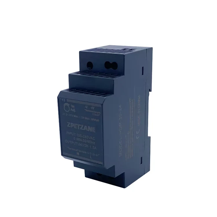 HDR-30W DIN مزود طاقة بمفتاح مثبت على السكك الحديدية